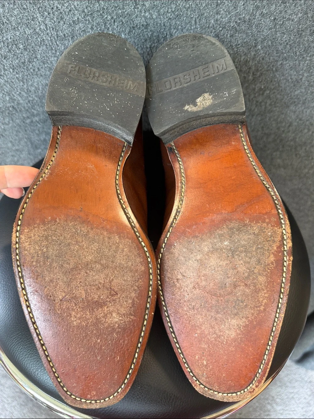 Florsheim Brown Leather Single Monk Strap Dress Shoes
